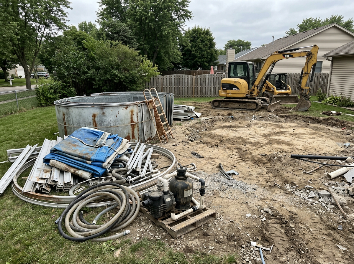Above-Ground Pool Teardown