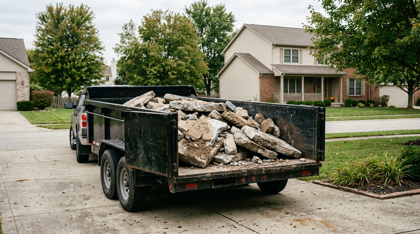 Concrete Demolition & Removal by Donkey Dumpster in Columbus, OH