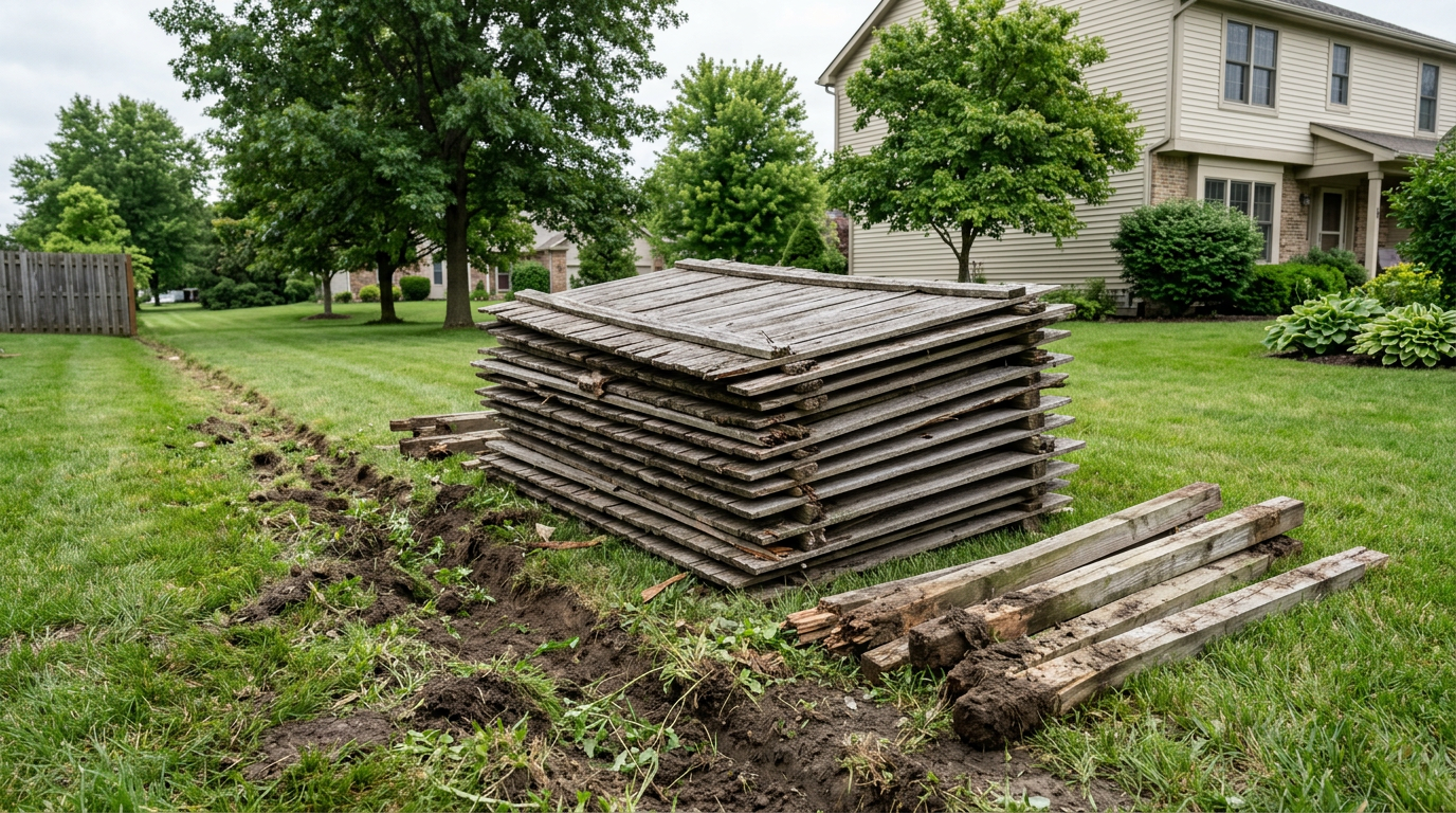 Fence Removal by Donkey Dumpster in Columbus, OH