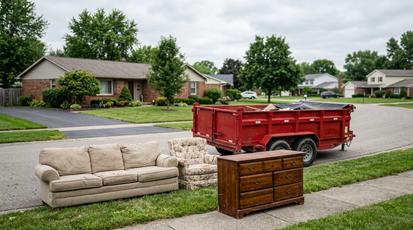 Furniture Removal by Donkey Dumpster in Columbus, OH