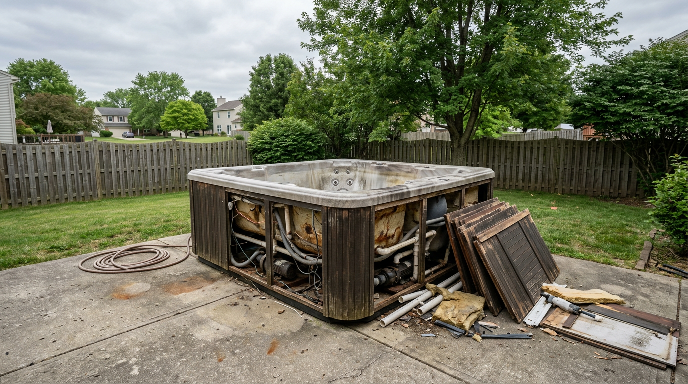 Hot Tub Removal by Donkey Dumpster in Columbus, OH