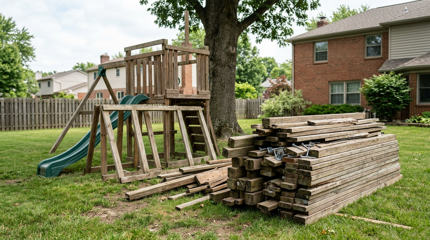 Playset & Swingset Removal by Donkey Dumpster in Columbus, OH