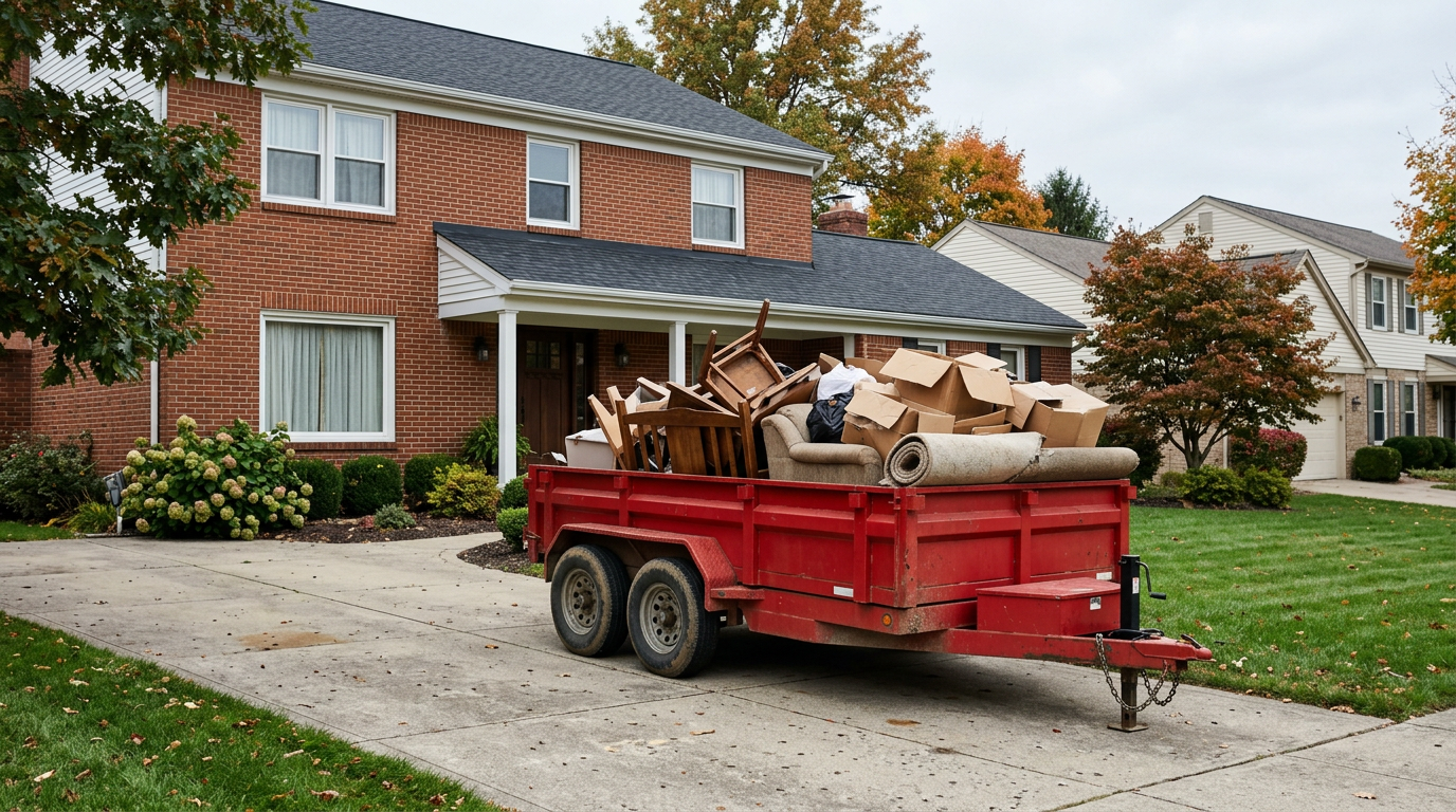 Residential Junk Removal by Donkey Dumpster in Columbus, OH