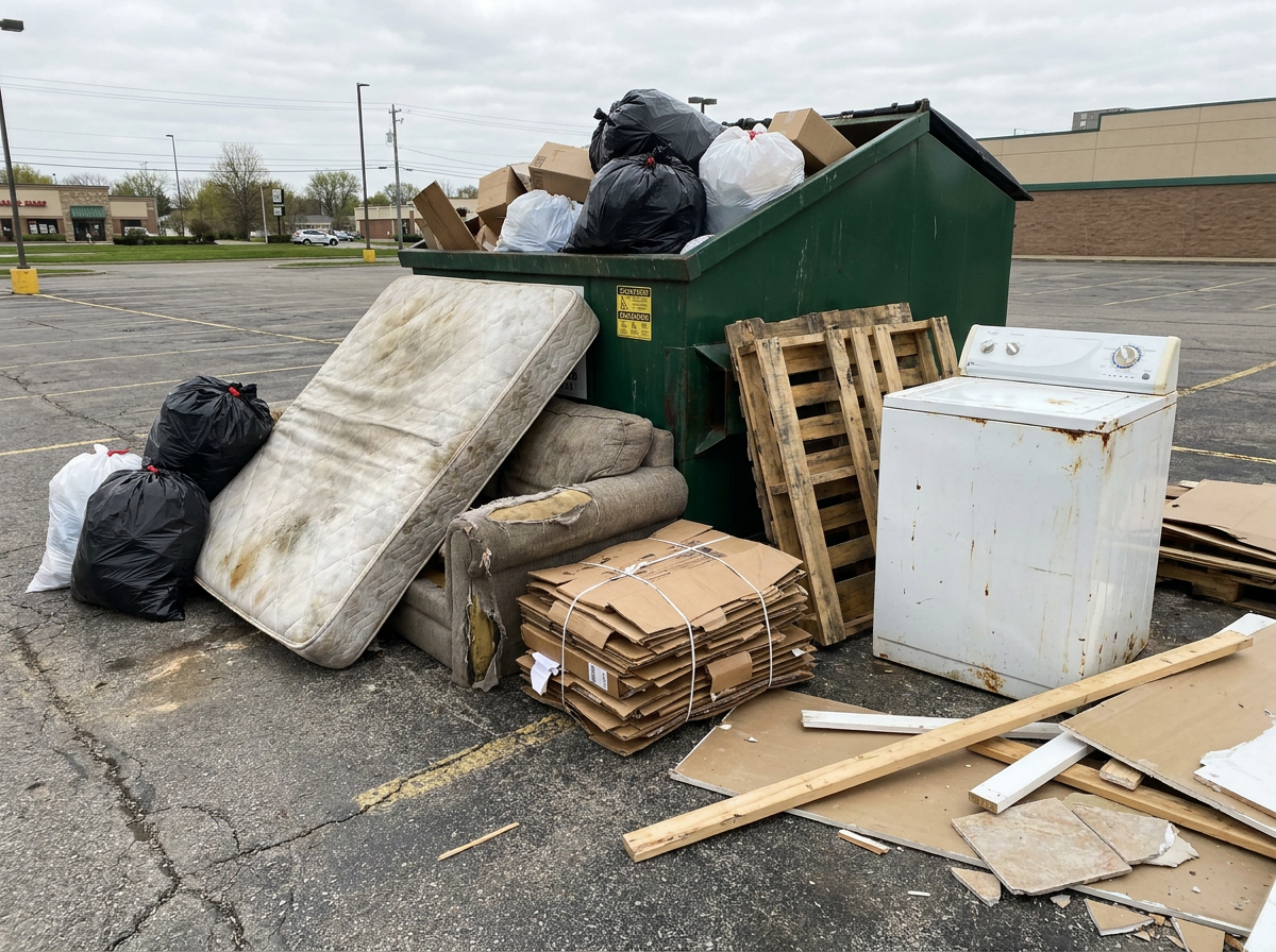 Dumpster Pad & Compactor Cleanouts materials we haul away in Columbus, OH