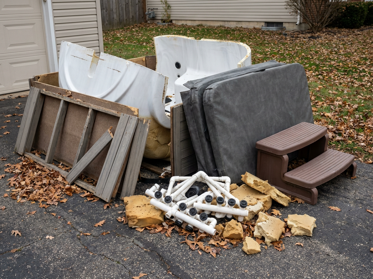 Hot Tub Removal materials we haul away in Columbus, OH