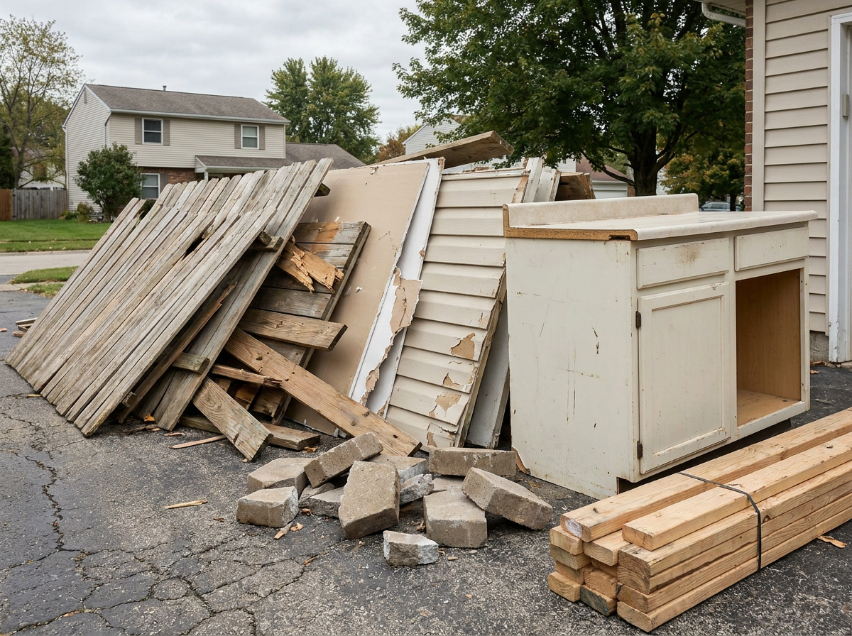 Light Demolition materials we haul away in Columbus, OH