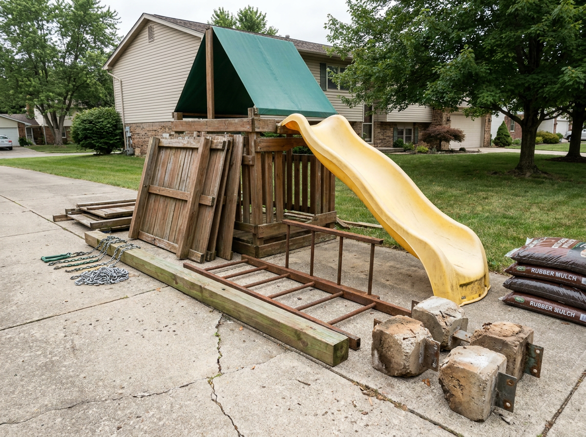 Playset & Swingset Removal materials we haul away in Columbus, OH