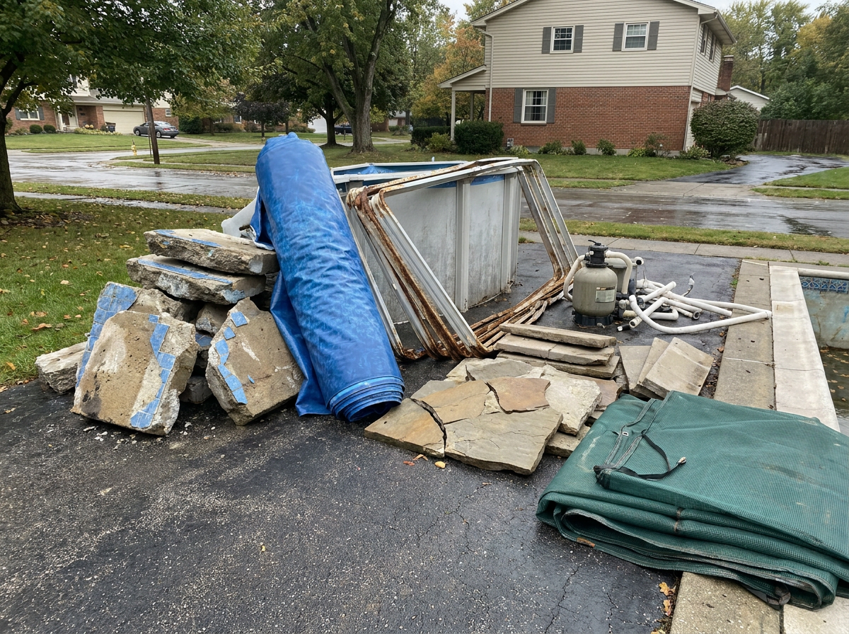 Pool Demolition & Removal materials we haul away in Columbus, OH