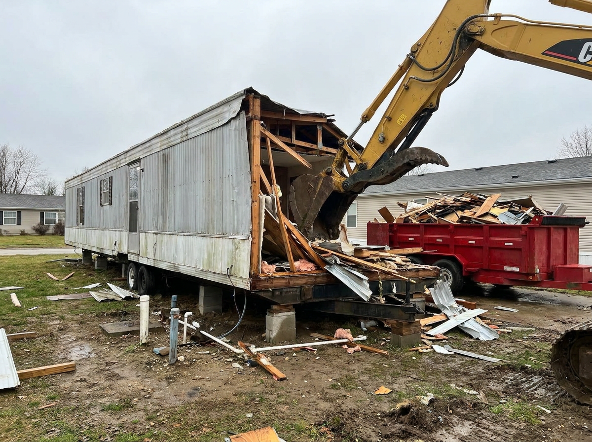 Why choose Donkey Dumpster for mobile home & whole home demolition